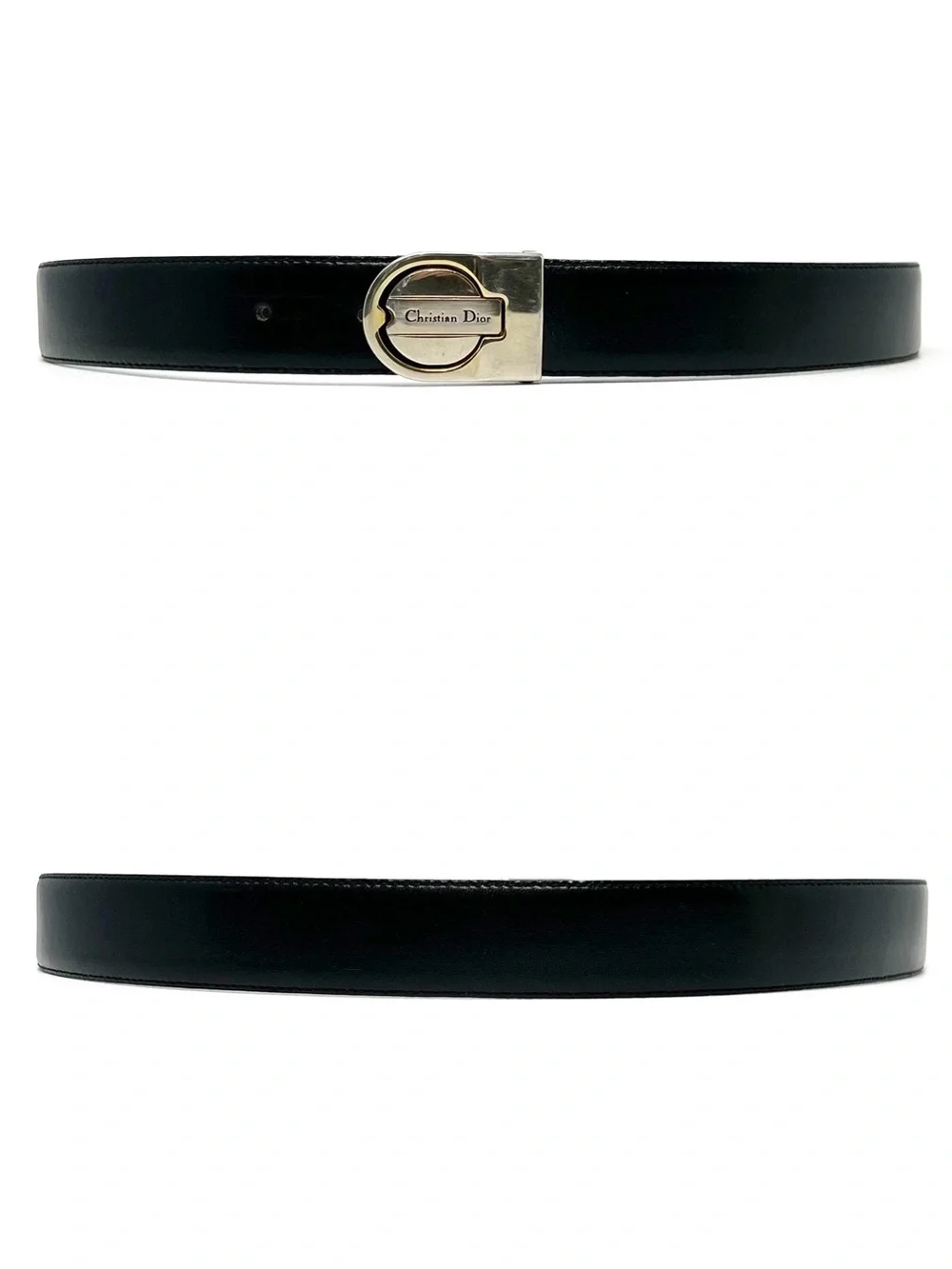 Vintage Christian Dior Reversible Men’s Belt Size 34 Black/Brown Leather VTG